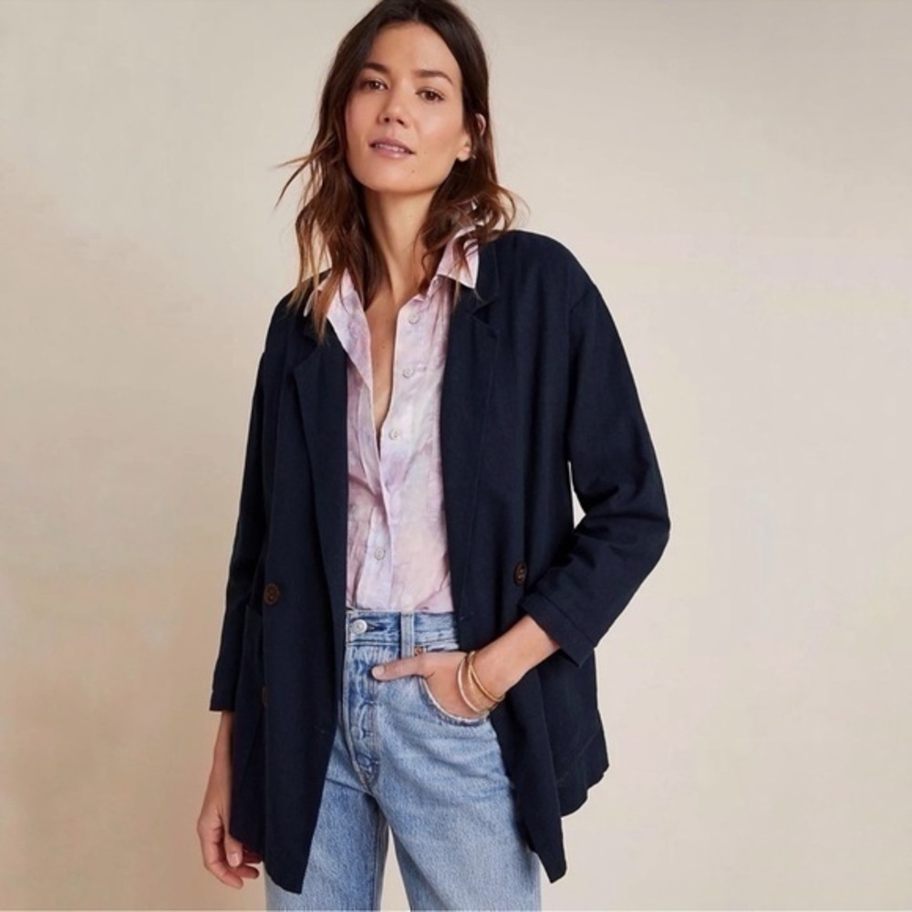 AMADI Linen/Rayon Blazer - Picture 2 of 11